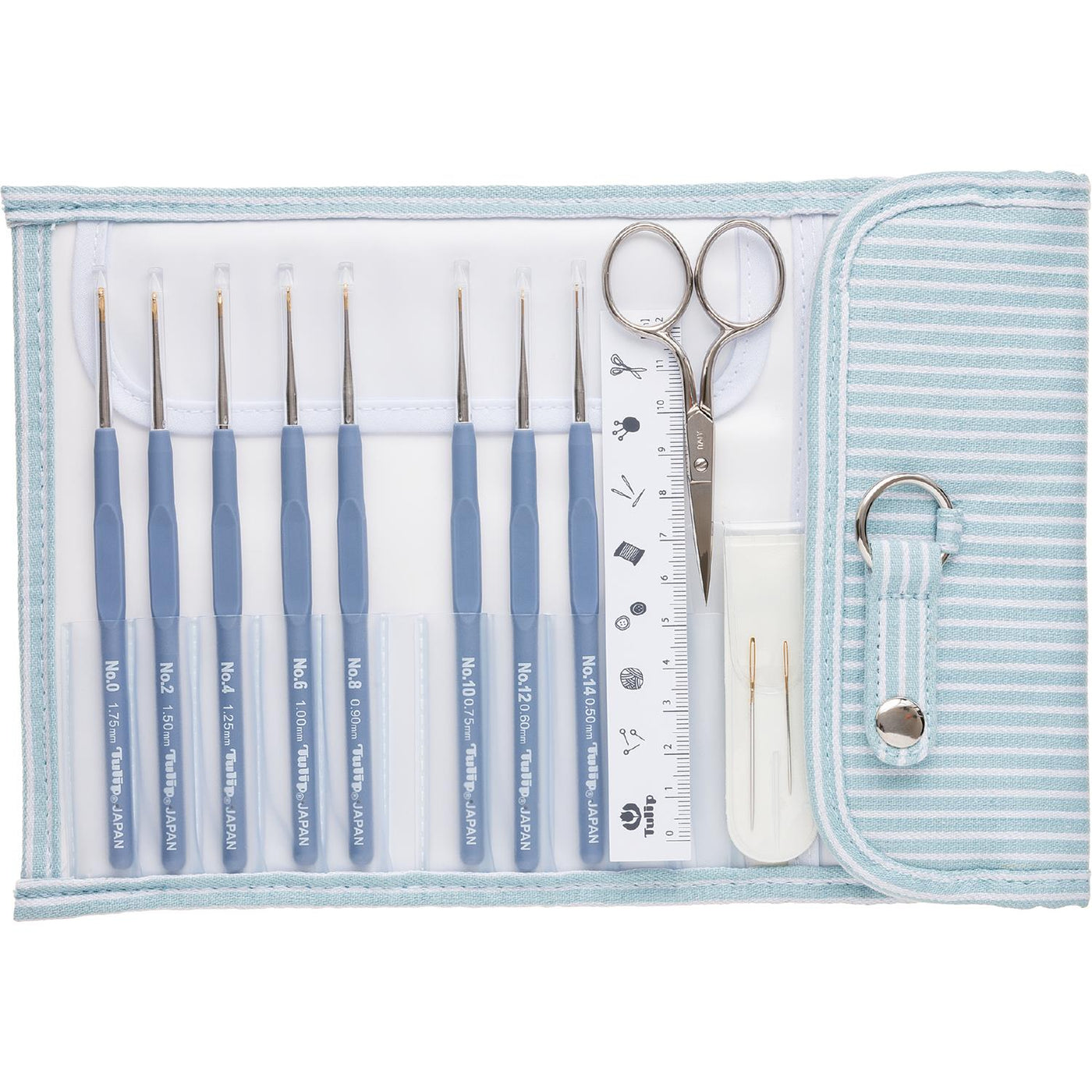 Tulip Etimo Crochet Hooks with Soft Grip Set Royal Silver steel