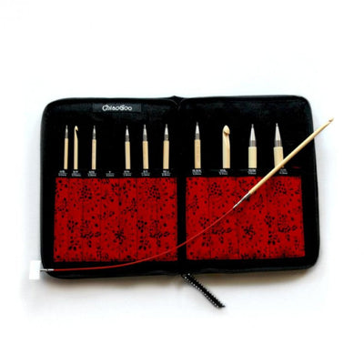 Needle set interchangeable crochet hooks SPIN Bamboo 3.50-10.00 mm 14.5 cm 