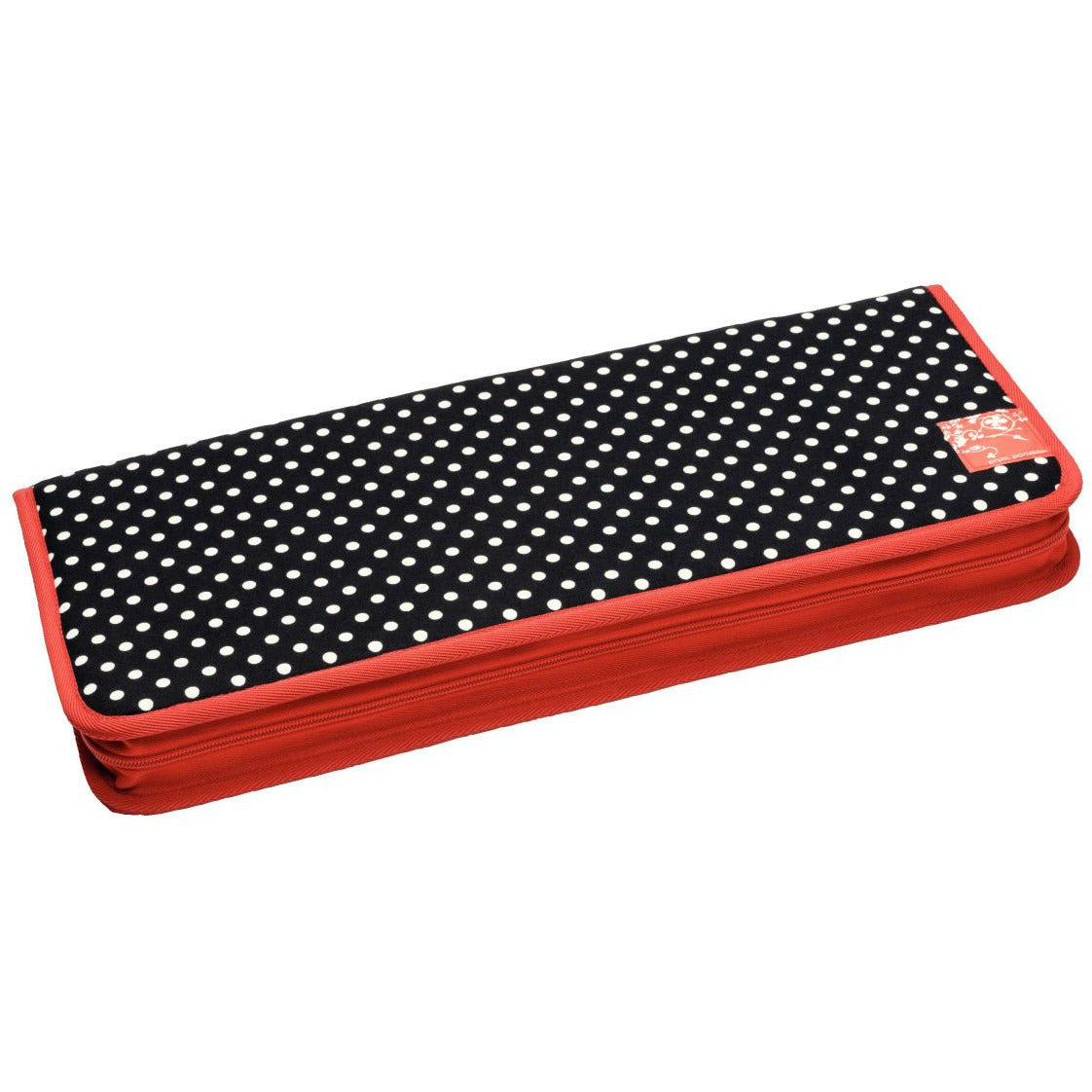 Knitting needle case Polka Dots approx. 20x43 cm black/white