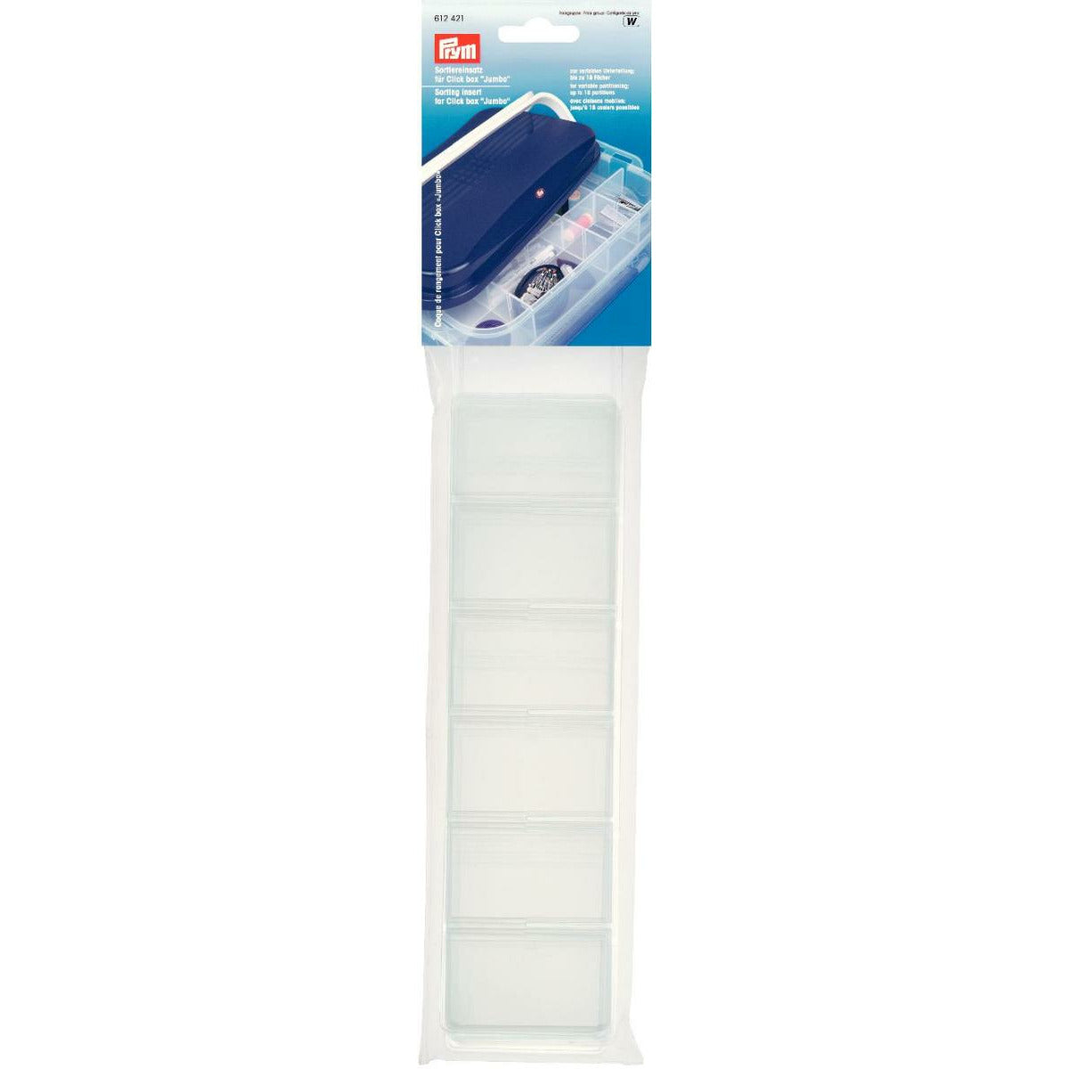 Click-Box sorting insert for Click-Box Jumbo 39.8x25.7x6.7 cm transparent