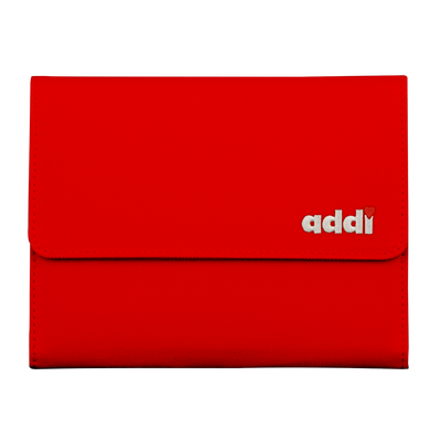 addi-Colours case red crochet hooks with handle KST sorted 