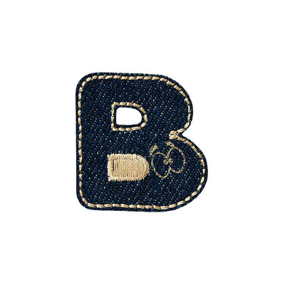 Applications - Letter - iron-on Letter B Jeans 5 pieces