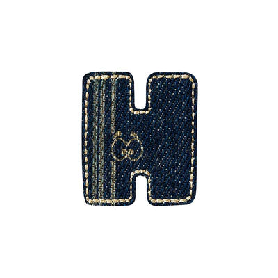 Applications - Letter - iron-on Letter H Jeans 5 pieces