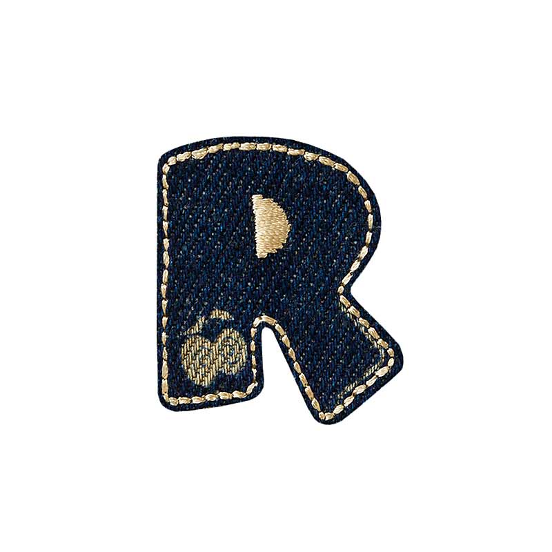 Applications - Letter - iron-on Letter R Jeans 5 pieces