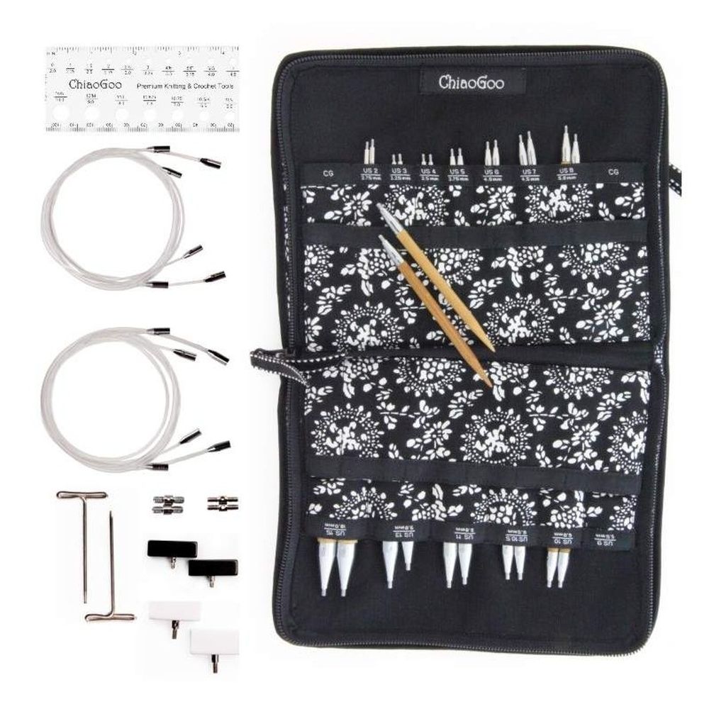 Needle set interchangeable needle tips SPIN Bamboo Complete 2.75-10.00 mm 10 cm 