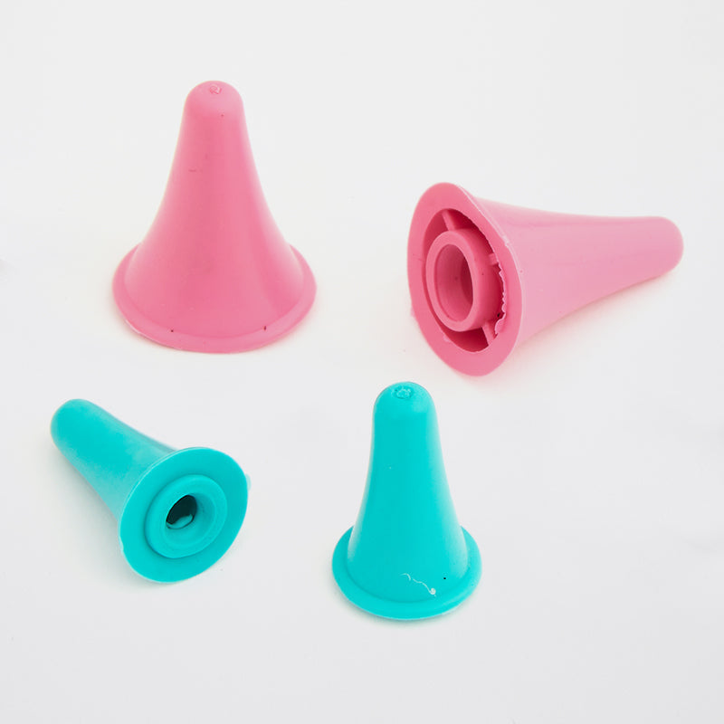 Spitzenschoner 2x blau, 2x pink 4 St