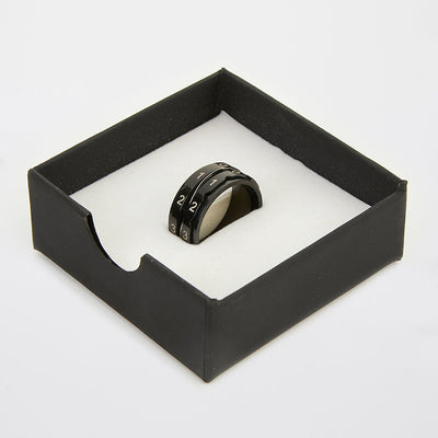 Reihenzähler Ring Black Size Size 9 ( Innendurchmesser 19,0 mm) Black