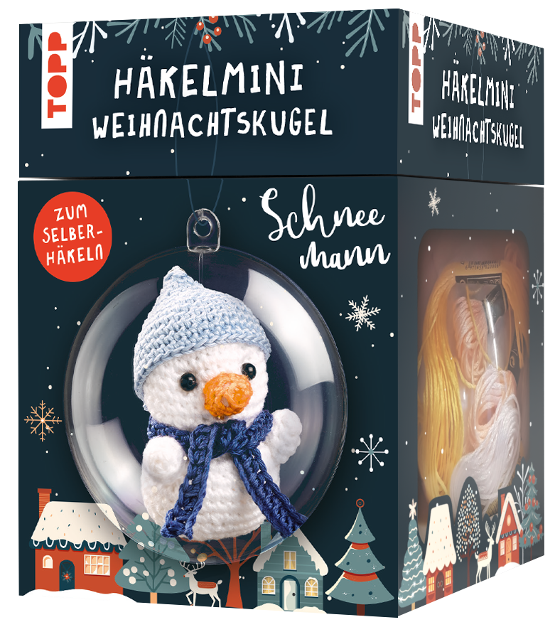 Häkelmini in der Weihnachtskugel - Häkelset