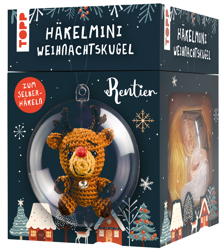 Häkelmini in der Weihnachtskugel - Häkelset