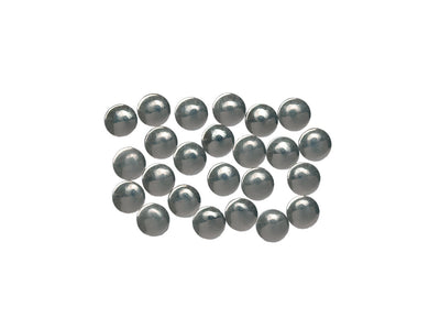 Iron rivets round 0.8 cm silver 24 pieces