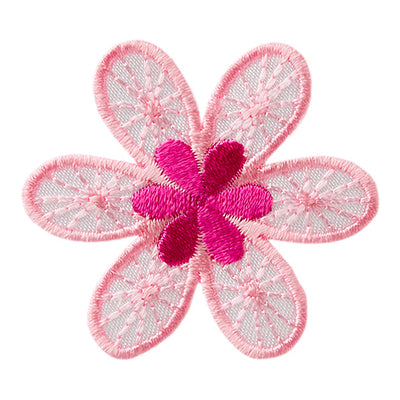 Applikationen - Kids and Hits - aufbügelbar Blume 4,5 cm rosa 1 St