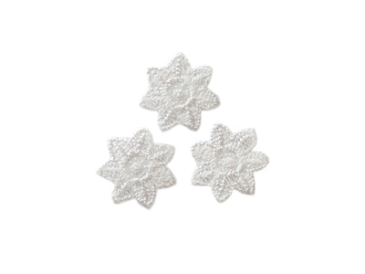 Appliques - Kids and Hits - iron-on 3 stars approx. 1.0x1.0 cm white 3 pieces