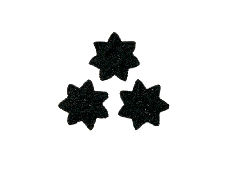 Applikationen - Kids and Hits - aufbügelbar Sternchen schwarz 1,5x1,5 cm 3 Stück schwarz 1,5x1,5 cm 3 Stück