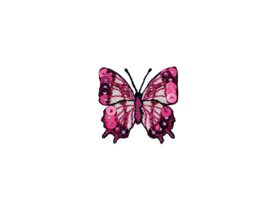 Applications - Fashion and Home - iron-on butterfly approx. 2.0x3.0 cm pink