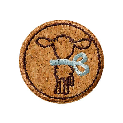 Application lamb cork round, light blue