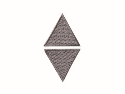 Appliques - Kids and Hits - iron-on triangles approx. 3.0x3.0 cm grey