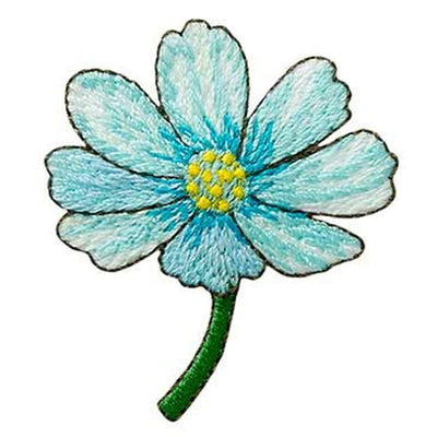 Application flower with stem turquoise