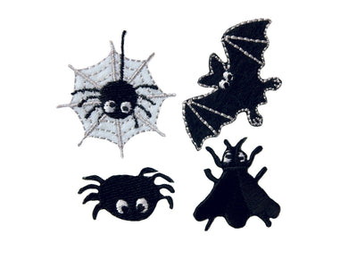 Applikationen - Kids and Hits - aufbügelbar Halloweenmotive ca. 2,5x2,5 cm farbig 4 St