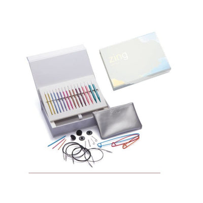 Needle set interchangeable needle tips ZING Alu Melodies of Joy, 8 pairs 3.5 - 8.0 mm