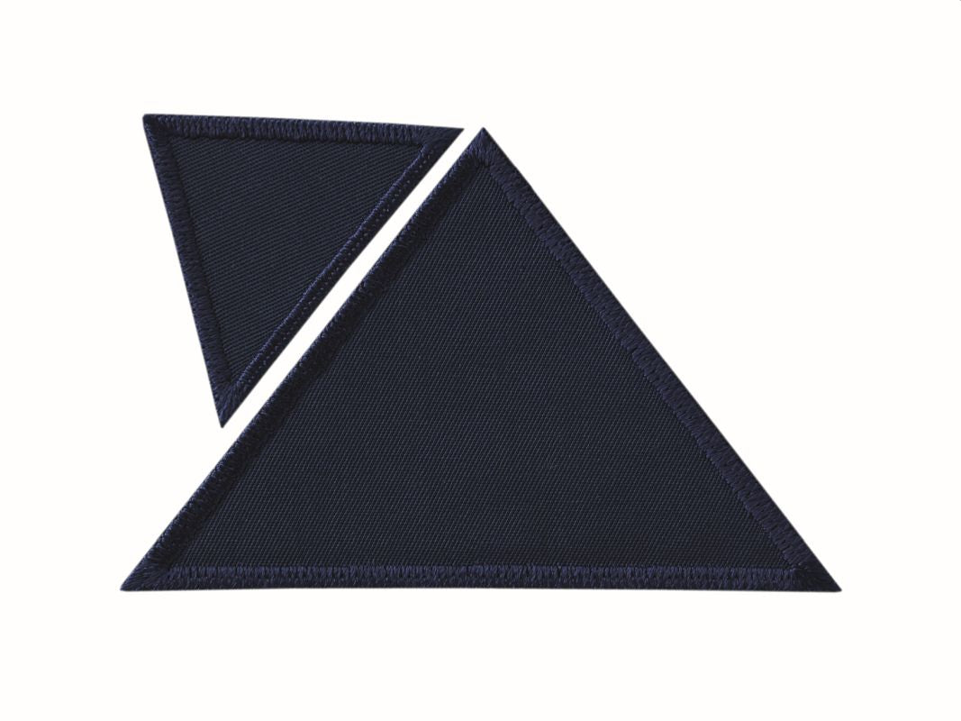 Appliques - Kids and Hits - iron-on triangles approx. 7.0x11.0 cm navy