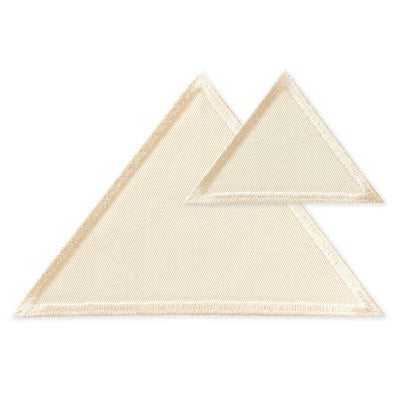 Applikationen - Kids and Hits - aufbügelbar Dreiecke ca. 7,0x11,0 cm beige 2 St