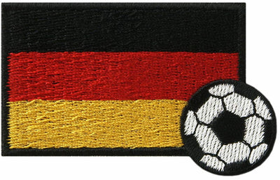 Applikationen - Kids and Hits - aufbügelbar Fußballflagge, Deutschland ca. 4,0x6,5 cm farbig