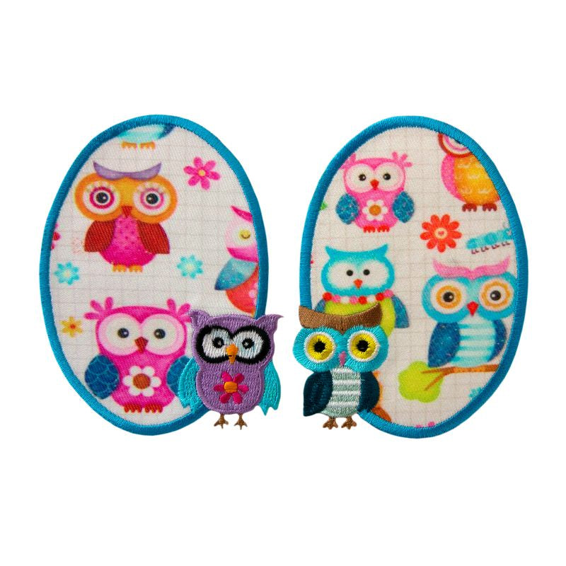 Applications - Kids and Hits - iron-on patches, owls colored