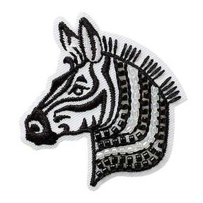 Zebra applique with pearls