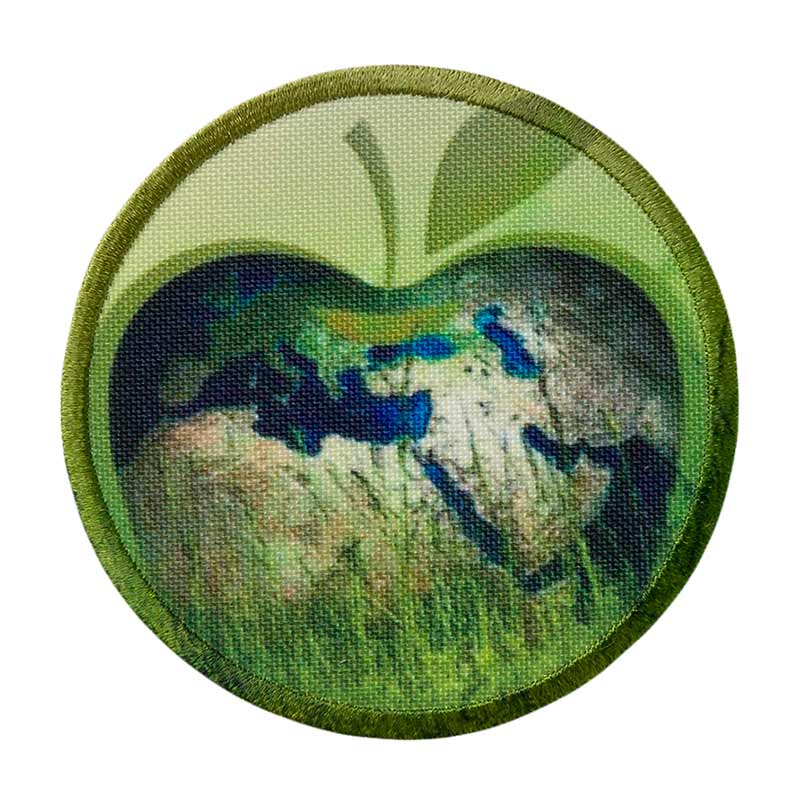 Application Recycl-Patch Apple with World Map