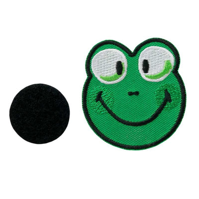 Applications - Kids and Hits - iron-on Smiley© frog head with velcro