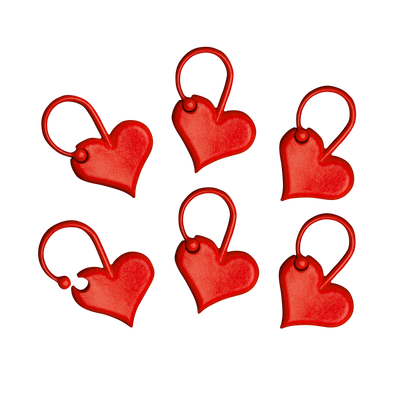 Stitch markers red 10 pieces