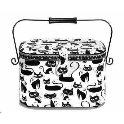 Sewing basket L Cats approx. 30x20.5x19 cm