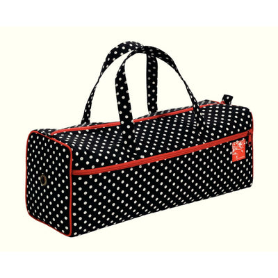 Handicraft bag Polka Dots approx. 44x14x17 cm black/white