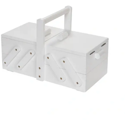 Sewing box wood S 36x19x22 cm white