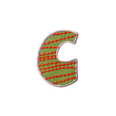 Applications - letter - iron-on letter C approx. 2.5x3.5 cm colored 5 pieces