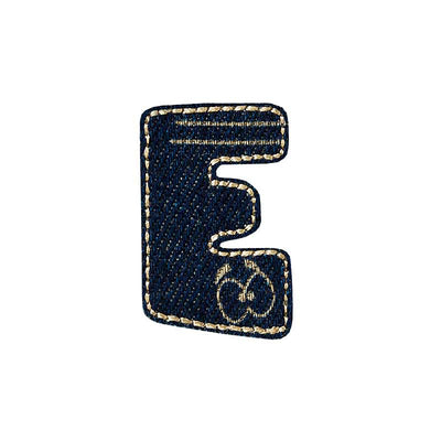 Applications - Letter - iron-on Letter E Jeans 5 pieces