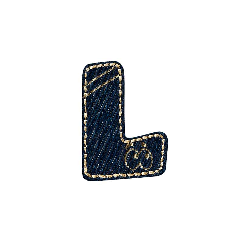 Applications - Letter - iron-on Letter L Jeans 5 pieces