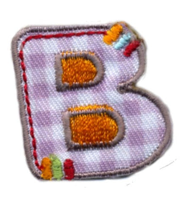 Applications - letter - iron-on letter B approx. 3.0 x 3.0 cm colored 5 pieces