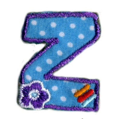 Applications - letter - iron-on letter Z approx. 3.5 x 3.0 cm colored 5 pieces